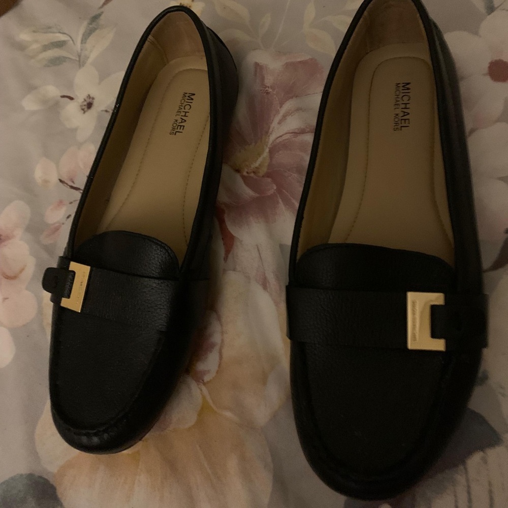 Michael Kors Black Leather Loafers